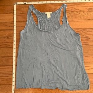 East and casual loose structure tank in a dusty grey/blue